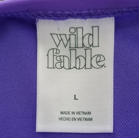 NWT Wild Fable Purple Low Rise Cheeky Bikini Bottom Size Large - Picture 6 of 6